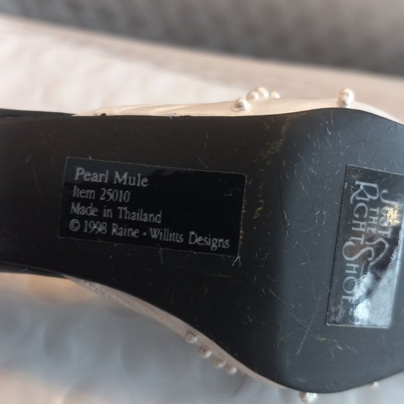 Just The Right Shoe By Raine Pearl Mule Mini Figurine 25010 - Picture 9 of 9